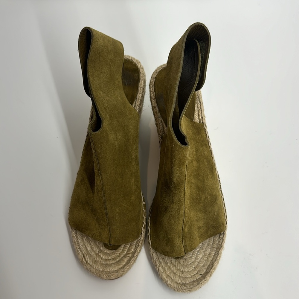 CELINE WEDGE ESPADRILLE SANDALS - Picture 11 of 14